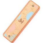 Hape Blues Harmonica | 10 Hole Wooden Musical Instrument Toy for Kids, Orange (E8917)