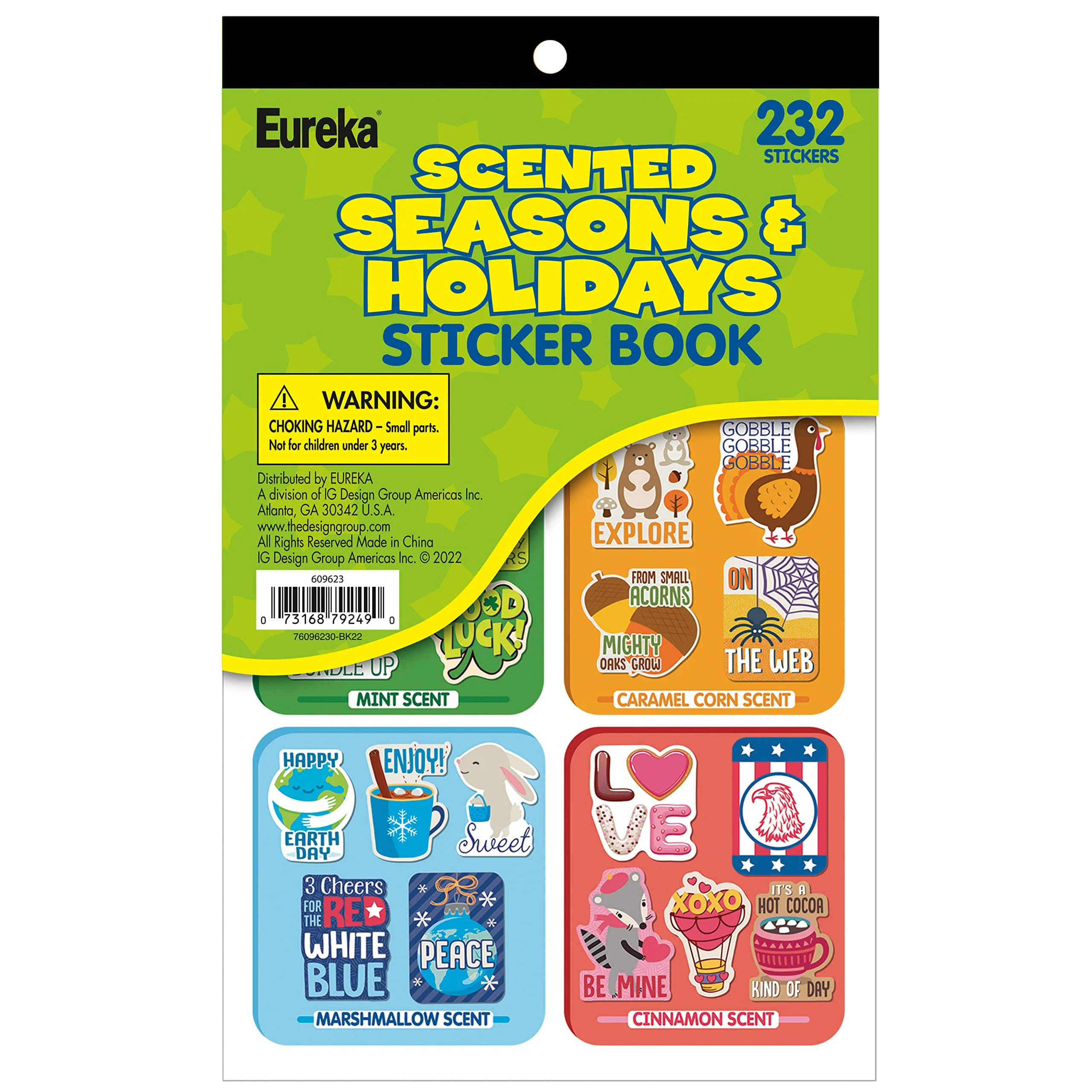 Seasons & Holidays Scented Stickerbook, 232 Stickers