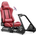 GTPLAYER Racing Simulator Cockpit with Seat and Bluetooth Speakers, Racing Style Reclining Seat and Ultra-Sturdy Alloy Steel Frame (Gray)