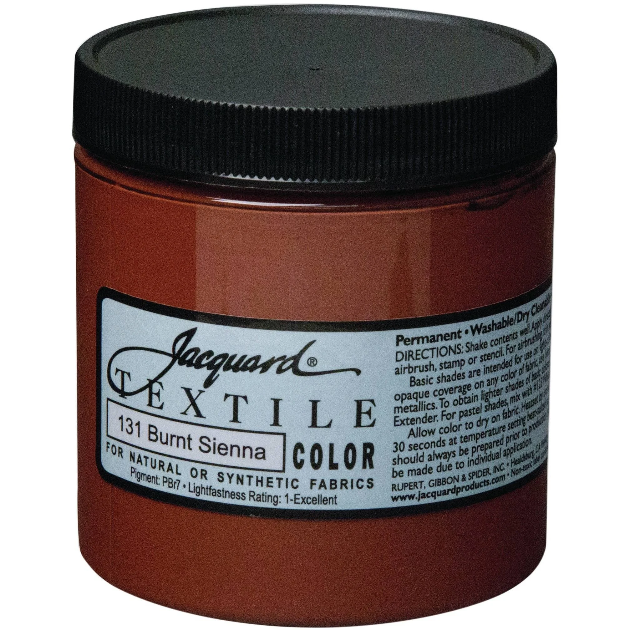 Jacquard Permanent Textile Color 8 oz. Jar - Burnt Sienna