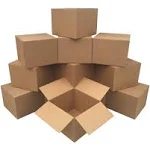 Amazon Basics Cardboard Moving Boxes, 12 Pack, Large, Brown, 20&#034; Brown 