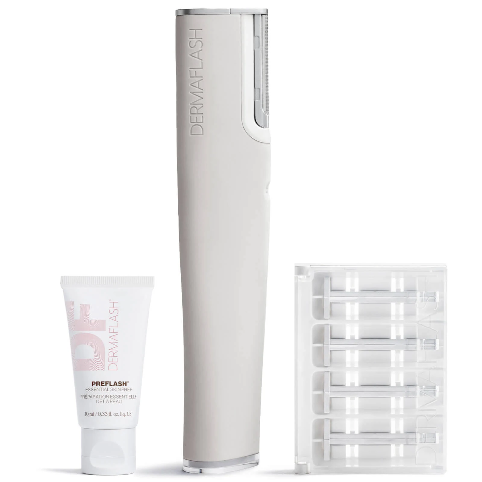 DERMAFLASH LUXE+ Device, Anti,Aging, Exfoliation, Hair Removal, and Dermaplaning Tool with Sonic Edge Technology and 4 Weeks of Treatment