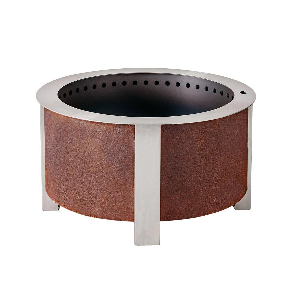 Smokeless Fire Pit | 22 Inches | Breeo X Series 19 Wood Burning Campfire | USA | Corten Steel | Best Durable Backyard Bonfire | Grilling & Cooking | Low Smoke Stove | Enjoy with A Group Or Solo