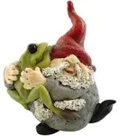 Top Collection Miniature Fairy Garden and Terrarium Gnome Hugging Frog Figurine