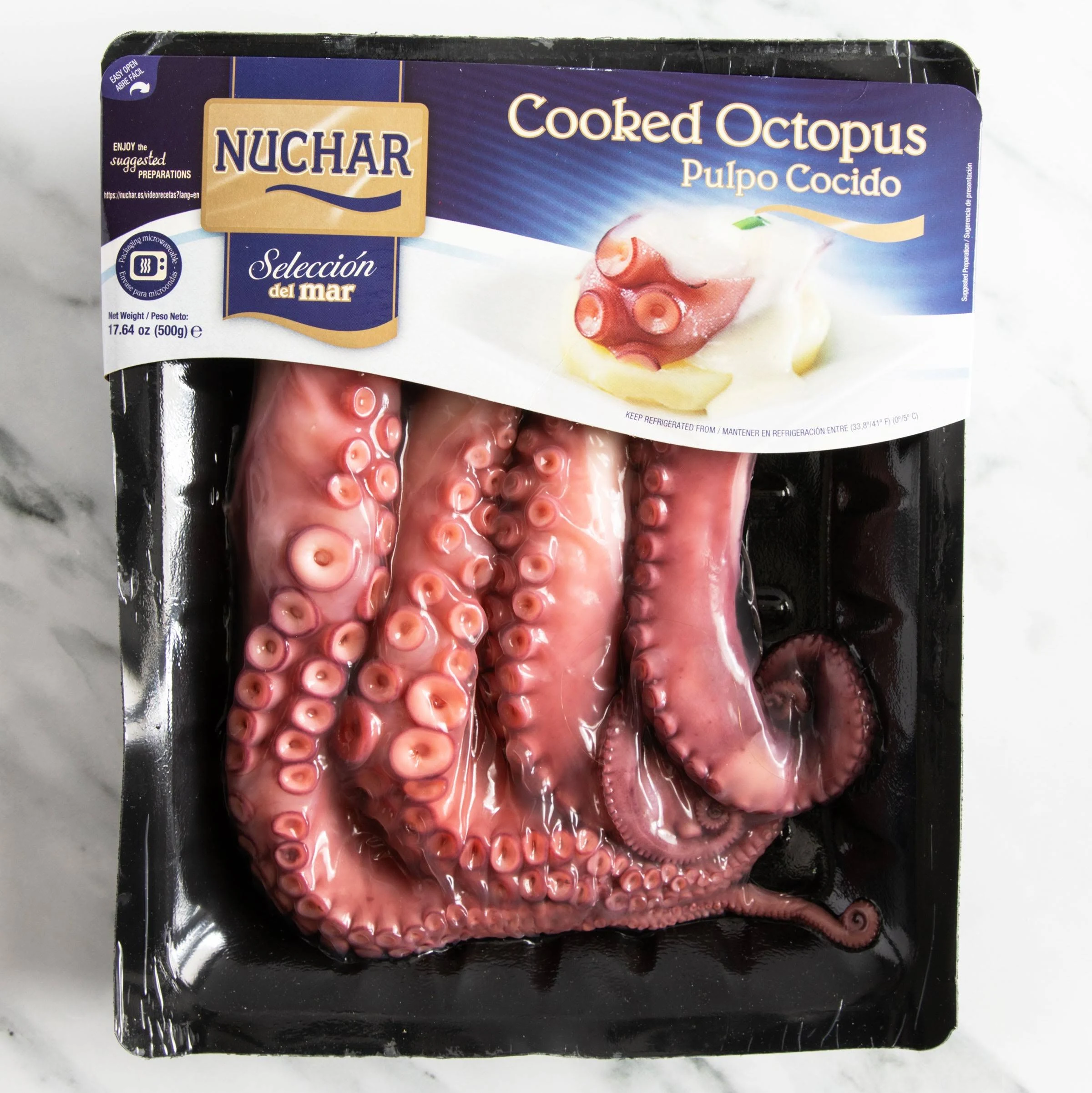 Cooked Octopus (Pulpo Cocido) (17.64 Ounce) - Pack of 3