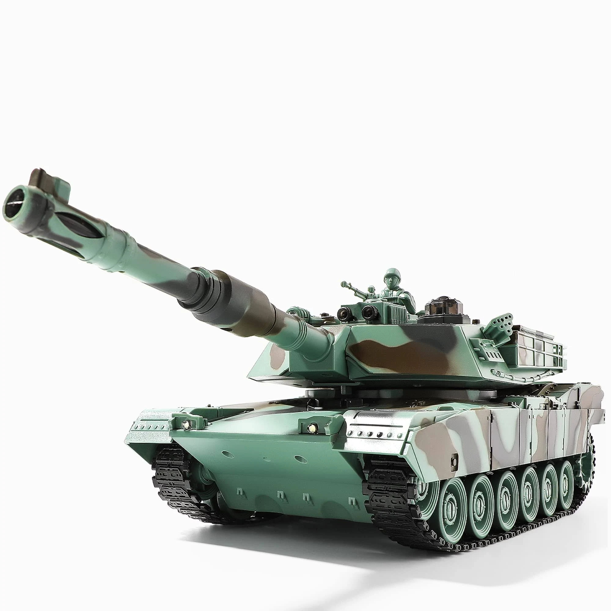 Bvrorere Remote Control Tank RC M1A2 Abrams Army Tank Toy with Camouflage Body ...