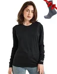 Merino.tech Merino Wool Base Layer Women 100% Merino Wool Midweight, Lightweight Long Sleeve Thermal Shirt + Wool Socks