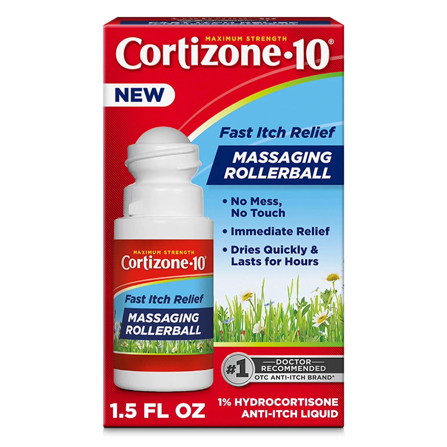 Cortizone-10 Fast Itch Relief Massaging Rollerball (1.5 fl oz)