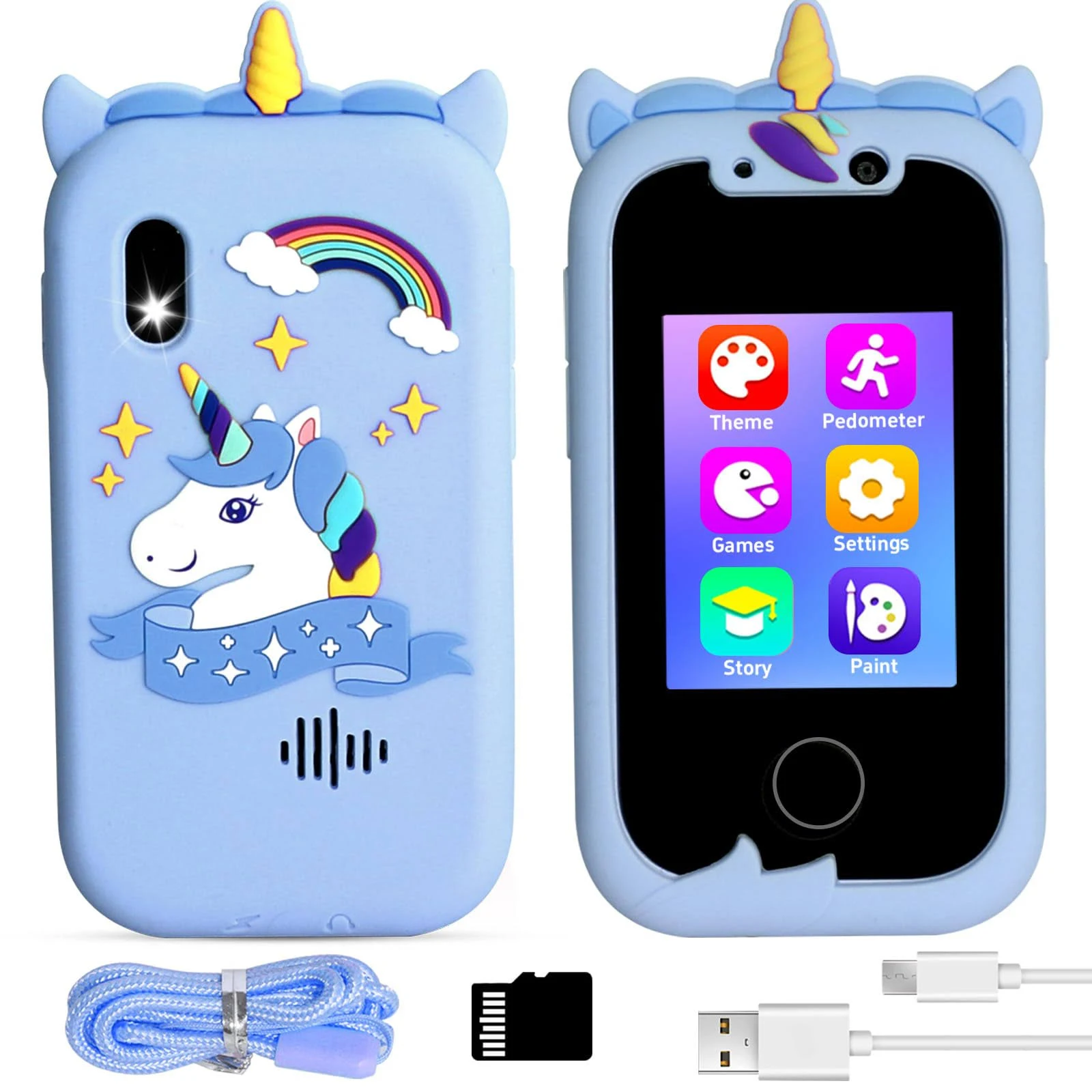 Smart Phone for Kids & 3 -7 Year Old Girl Unicorns Toys Gifts Touchscreen Learning Toy Birthday Gifts