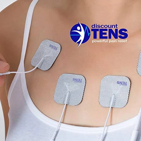 TENS Electrodes - Value Wired 2x2 Replacement Pads for TENS Units - 20 TENS Unit Electrodes - 2"x2" Wired TENS Unit Pads- Discount TENS Brand