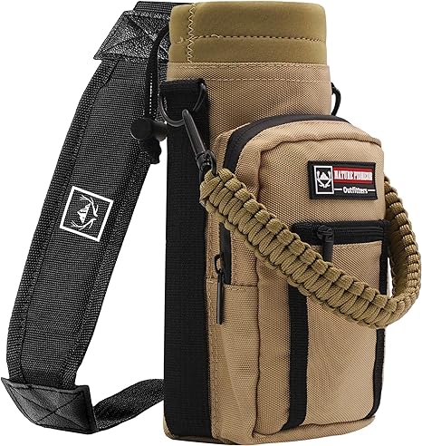 NATURE PIONEOR Oxford Insulated Water Bottle Holder with Shoulder Strap Sports Water Bottles