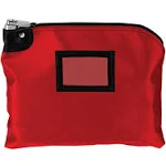 Banksupplieslaminated Nylon Locking Deposit Bag | Red |15W x 11H | 2 Keys, Men's