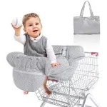 3 in 1 Shopping Cart Cover for Baby Boy/Girl, Baby High Chair Cover with White