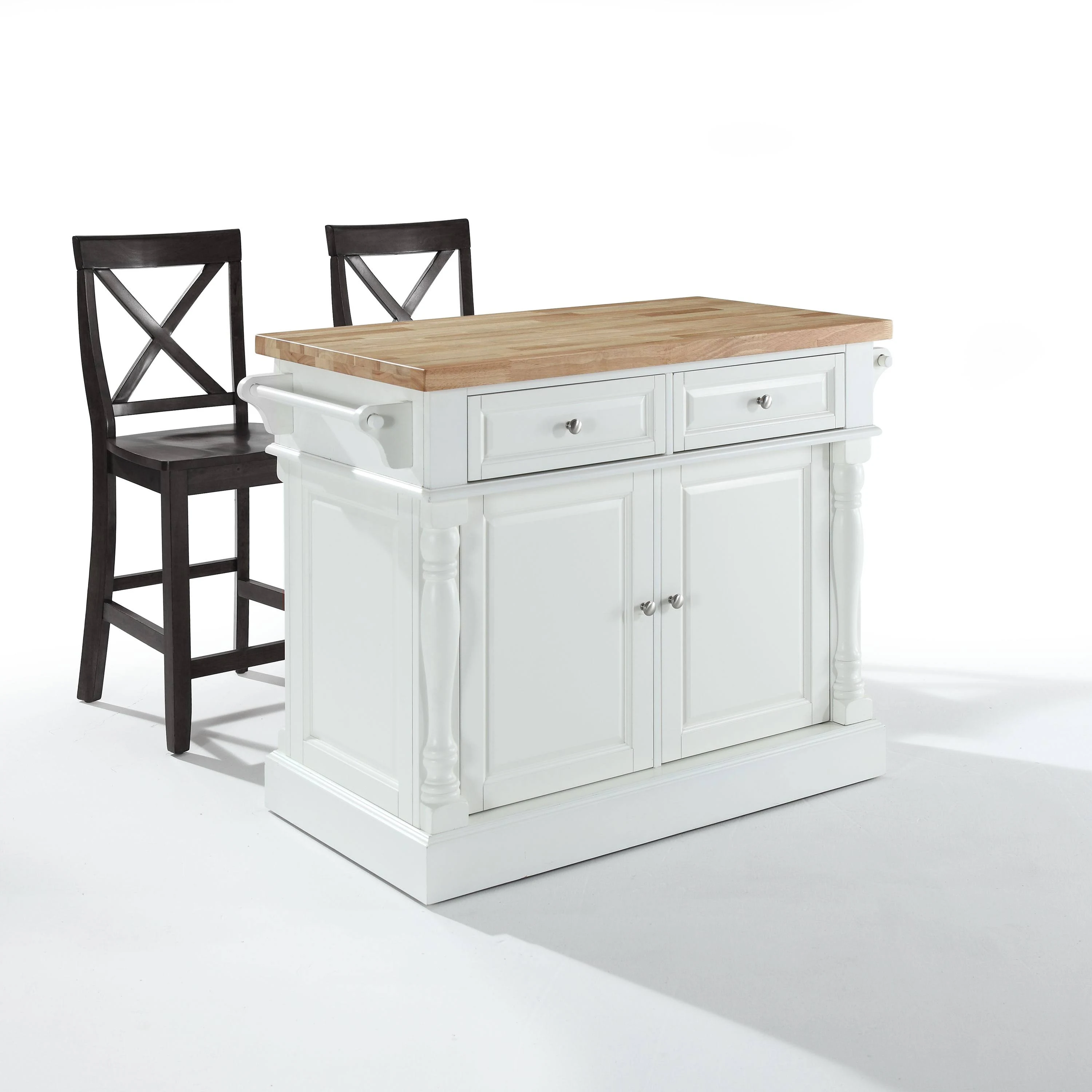 Crosley Furniture Oxford White Kitchen Island Stools