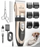 oneisall Dog Shaver Clippers Low Noise Rechargeable Cordless Electric Quiet Hair Clippers Set for Dogs Cats Pets