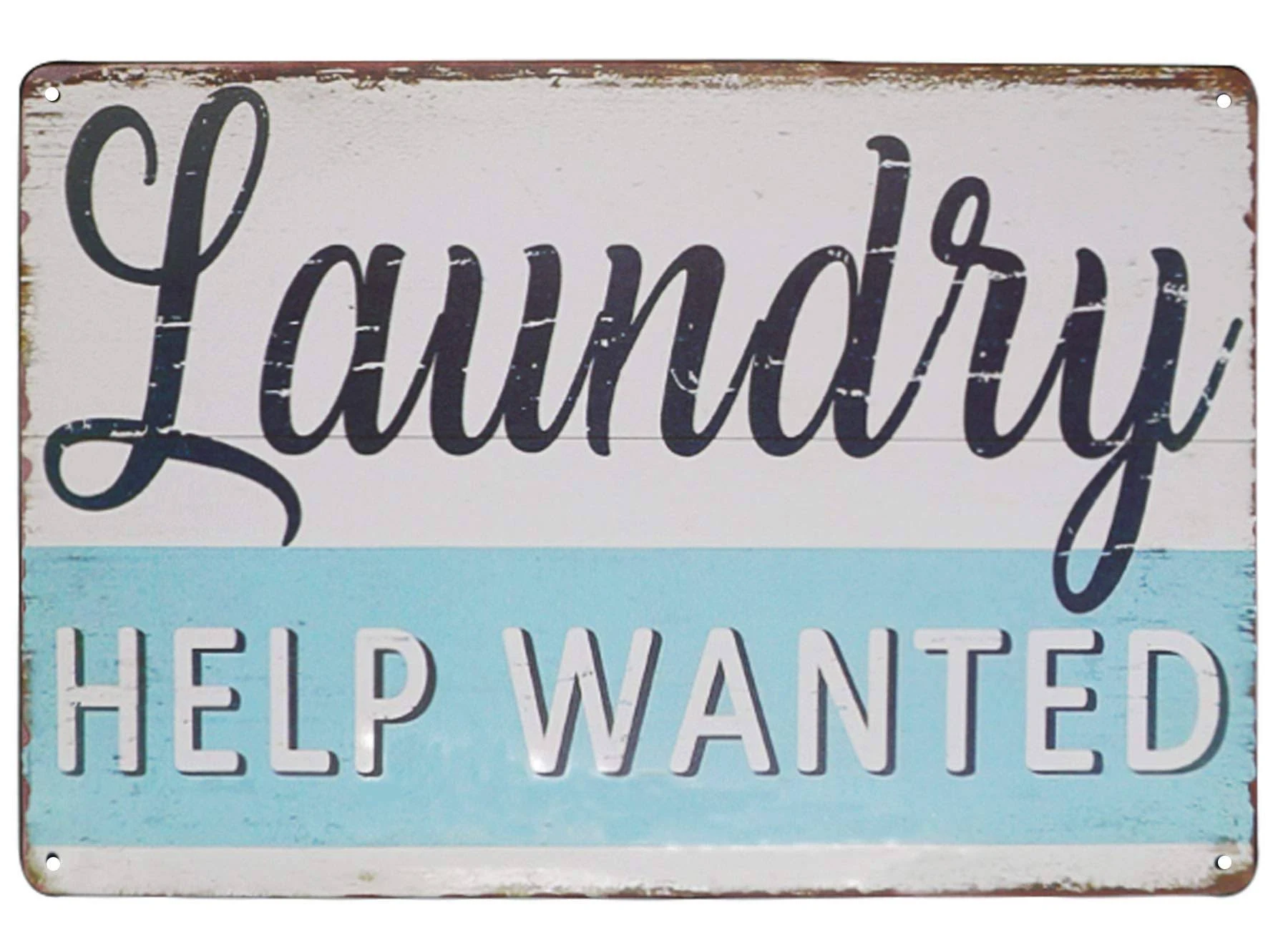 PXIYOU Laundry Help Wanted Vintage Farmhouse Laundry Room Sign Country Wall Decor Wash Room Signs Wall Home Decor Art Signs 8X12Inch