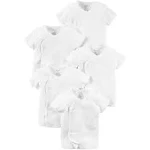 Carter's Baby unisex 5-Pack Snap Shirts - White, 6 Months