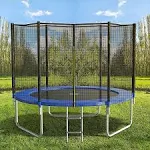 AOTOB 8FT 10FT 12FT 14 FT 15FT Trampoline with Safety Enclosure Net，Outdoor Tram