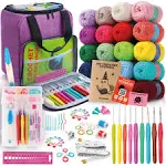 Ultimate Beginner Crochet Kit for Adults and Kids - Learn to Crochet with Com...