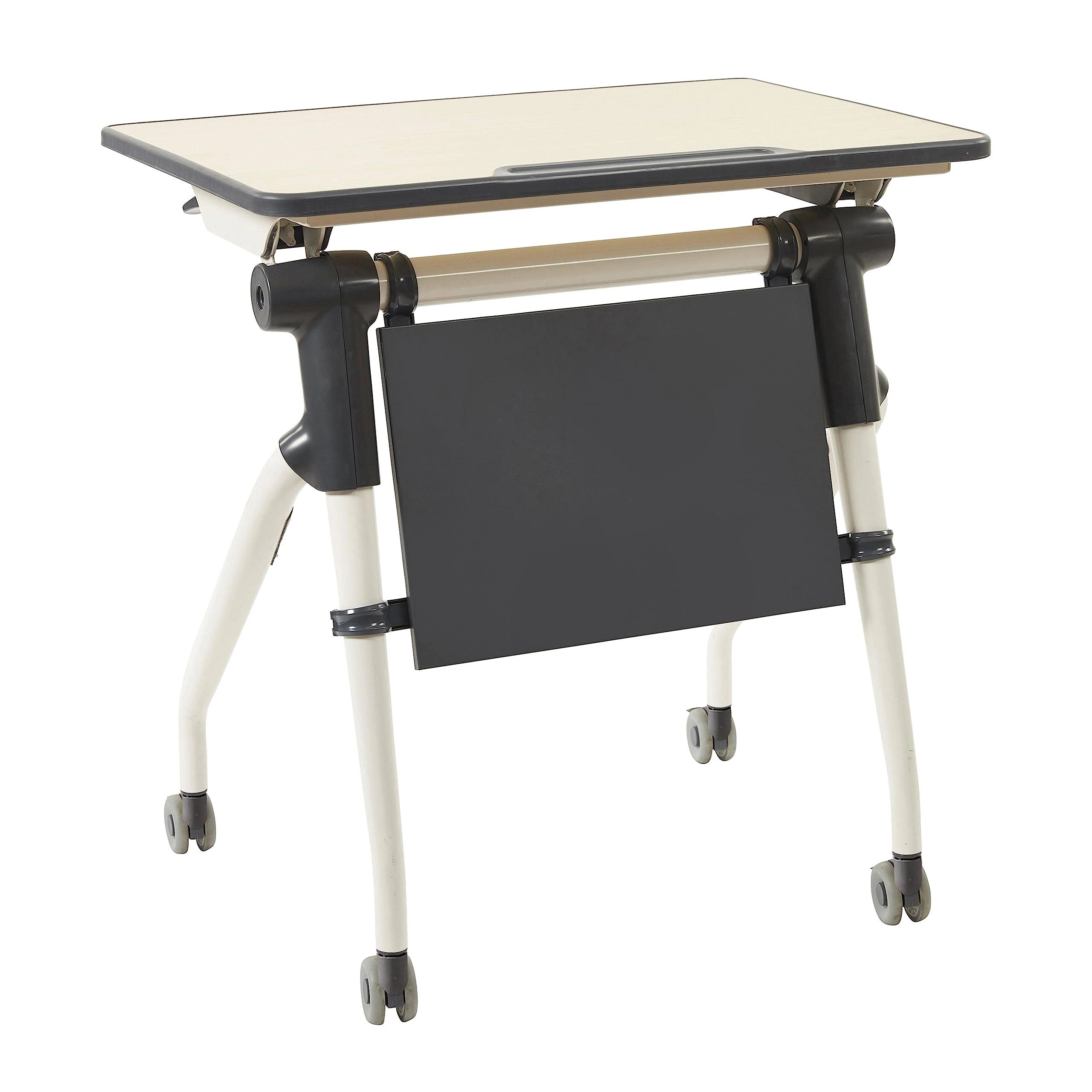 Ecr4kids Nesting Student Desk, Portable Table, Maple/Grey