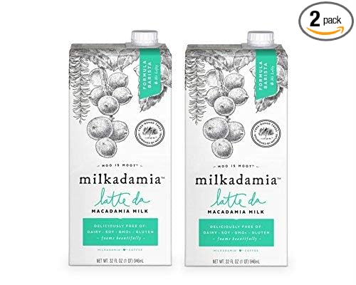 Milkadamia Macadamia Milk, Latte Da Barista Blend - 32 oz, 2 Count