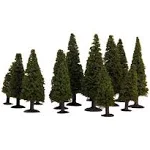 Winomo 15pcs Green Scenery Landscape Model Cedar Trees with Box