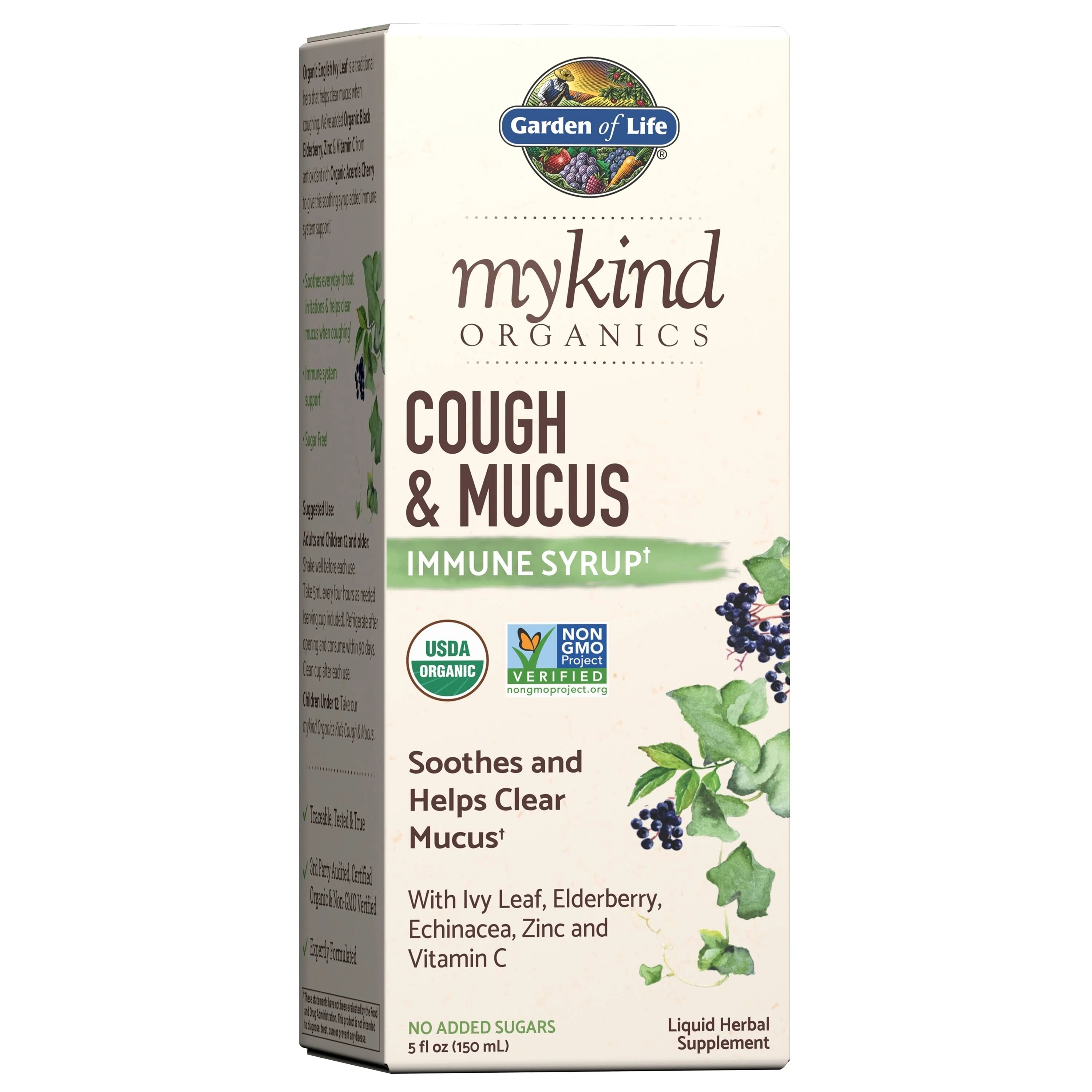 Garden Of Life, Mykind Organics Cough and Mucus Syrup, 5 fl oz