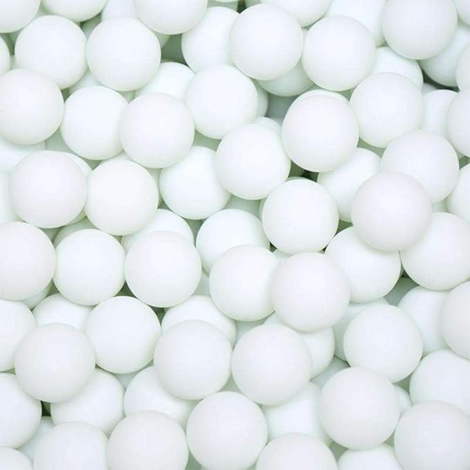 PMLAND 144 Washable Plastic Pong Balls Bulk for Carnival Pool Games Party Decoration Craft Project White Color 38mm