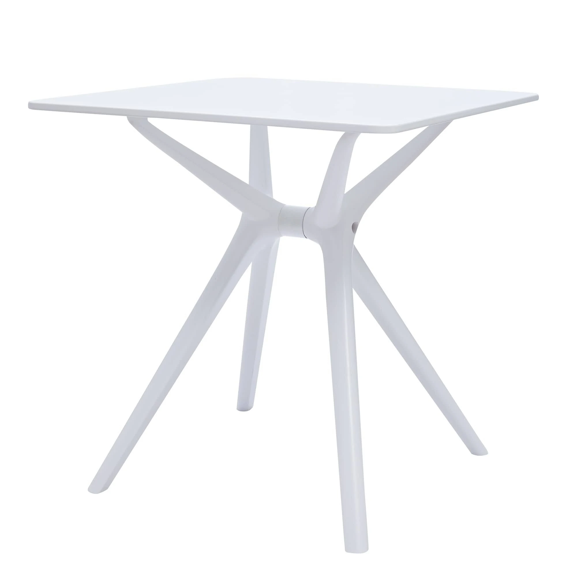 Midcentury Polypropylene Side Table - White