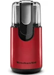 KitchenAid Blade Coffee Grinder 1 Touch Control 12 Cup Stainless Steel Red Base