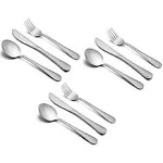 9-Piece Toddler Kids Silverware Set, HaWare Hammered(Adult Look) Stainless Steel ...