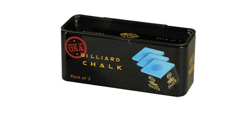 Tiger Pool cue Billiard Chalk - Blue - Pack of 3