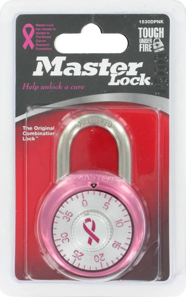 Master Lock 1530DPNK Locker Lock Combination Padlock, Pink