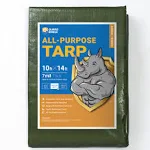 GUARD SHIELD Green Tarp Waterproof 10x14 Feet Medium Duty All Purpose Poly Tarps Cover 7mil