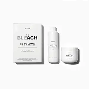 Overtone The Bleach 30 Volume Hair Lightening Kit - Vegan, Cruelty-Free & Made w/ Hydrating Ingredients & Toning Pigment - Lifts Hair Up to 7 Levels