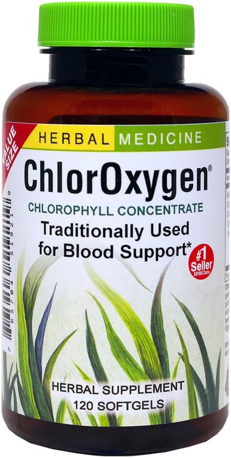 Herbs Etc - ChlorOxygen Chlorophyll Concentrate Softgels, Alcohol Free - 60 count