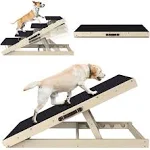 Dog Ramp, Adjustable Steps for High Bed, Folding Stairs Beds, Small &amp; Large D...