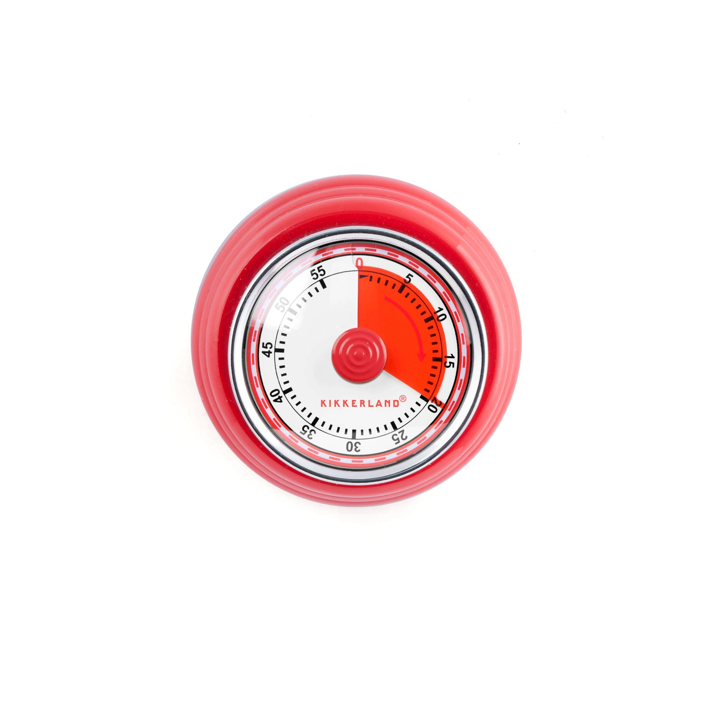 Kikkerland Magnetic Kitchen Timer – Red