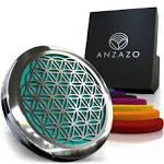 Anzazo Car Essential Oil Diffuser - 1.5" Magnetic Locket Set with Air Vent Clip ...