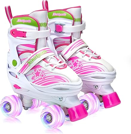 Kids Roller Skates | Quality, Light-Up Wheels, Adjustable Youth Large 5-8