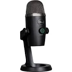 Blue Yeti Nano Premium USB Microphone for PC, Mac, Gaming, Recording, Streaming, Podcasting, Condenser Mic with Blue VO!CE Effects, Cardioid and Omni, No-Latency Monitoring – Blackout