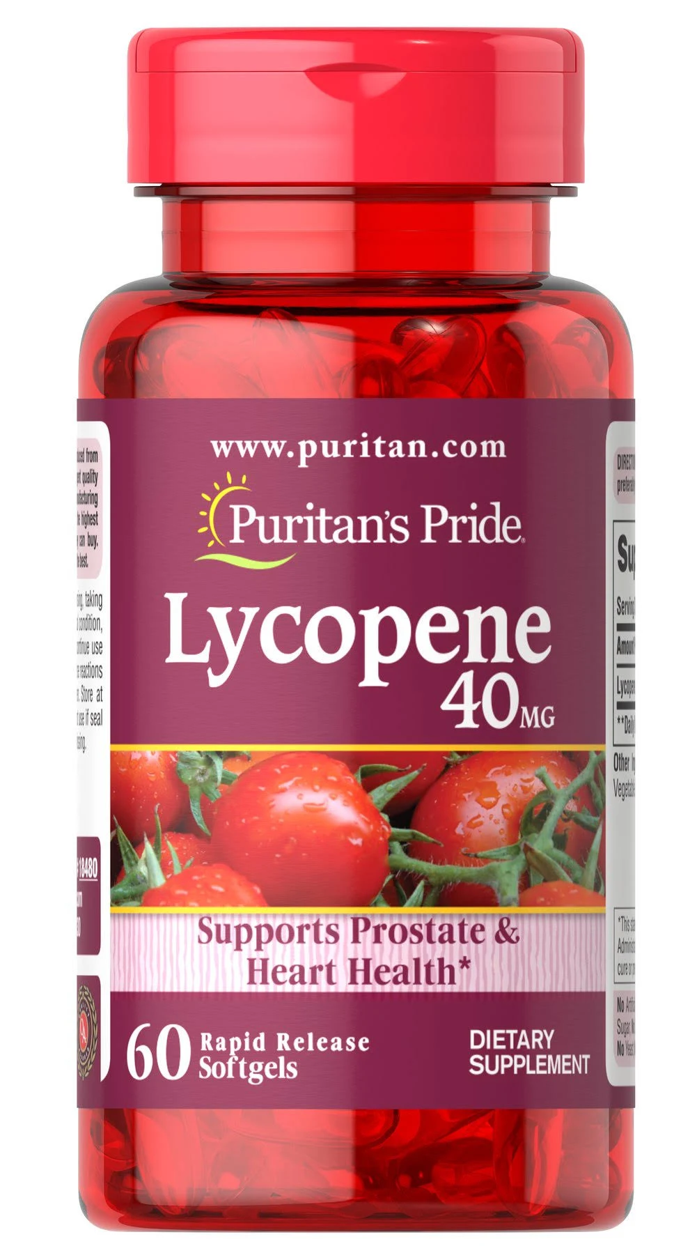 Puritan's Pride Lycopene 40 mg - 60 Softgels