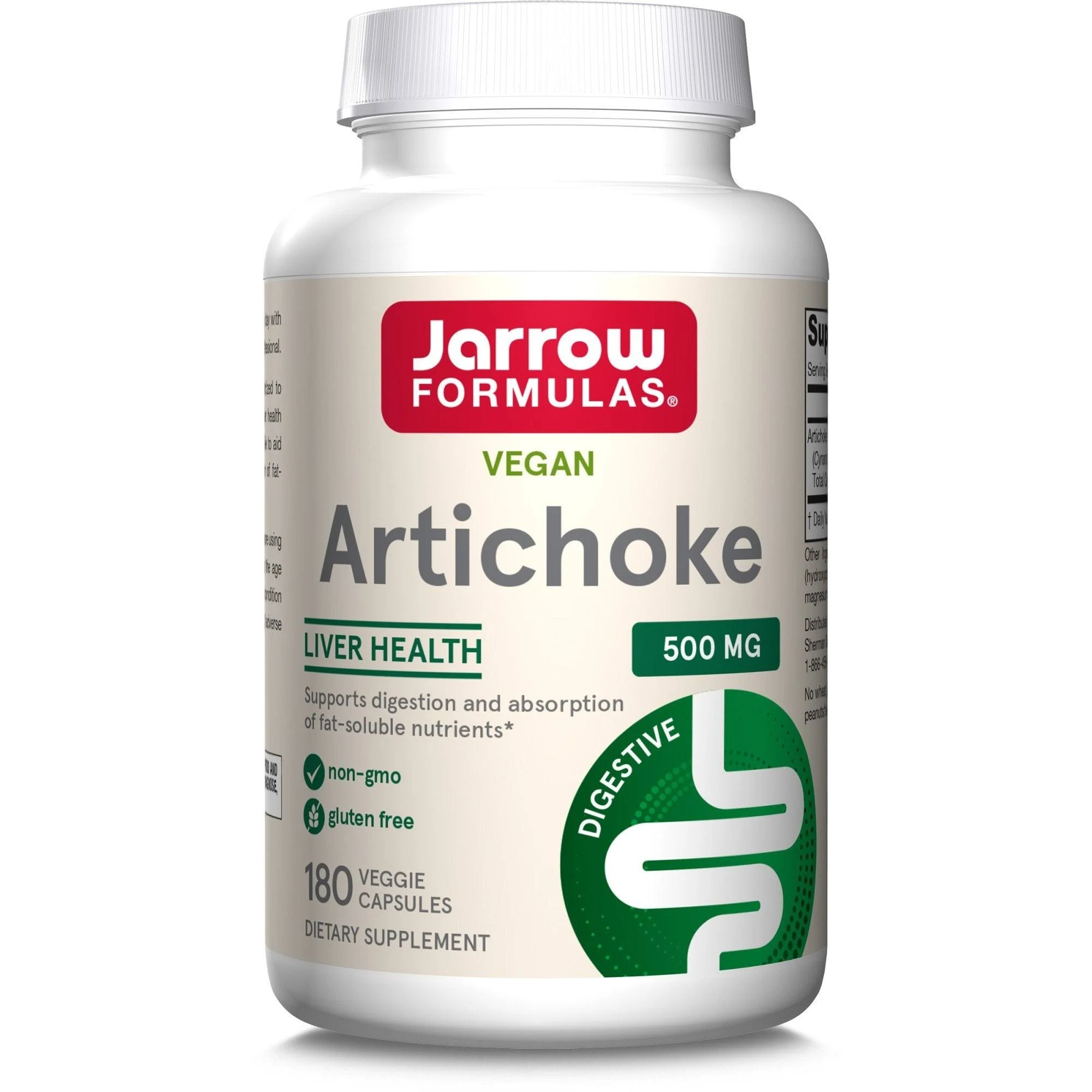 Artichoke Standardized Extract - Supports Liver & Cholesterol Metabolism - 500 MG (180 Capsules)