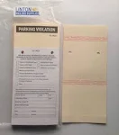 Parking Violation…Following Reason(S), 2-Part Carbonless Manila Tag (Numbered) with Perforation Stub and Adhesive Strips, 4.25" X 9.25" - Pack of 50 Tags