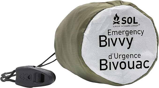 Emergency Bivvy with Rescue Whistle and Tinder Cord