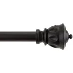 Kenney Kiera 48 In. To 86 In. 5/8 In. Single Black Curtain Rod