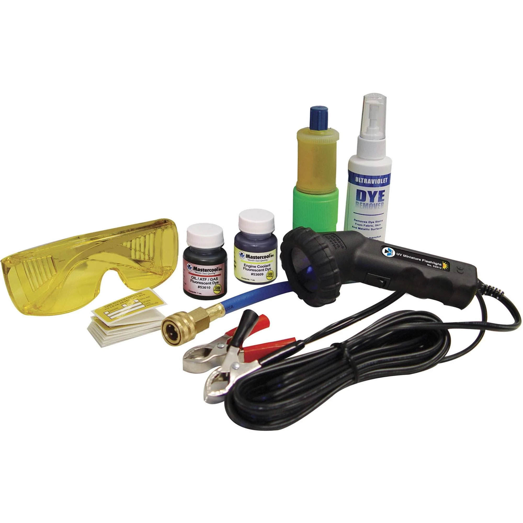 Mastercool 53351-B Professional UV Leak Detector Kit with 50W Mini Light, Black