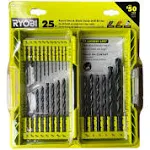 Ryobi Black Oxide Round Shank Drill Bit Set 25-Piece