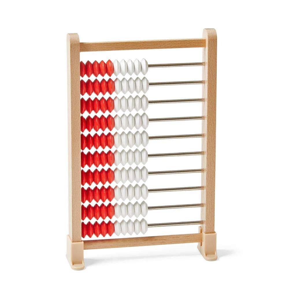 hand2mind Mini 100 Bead Wooden Rekenrek, Abacus for Kids Math, Math Manipulatives Kindergarten, Counting Rack for Kids, Counters for Kids Math, Educational Toys for Elementary Kids (Set of 4)