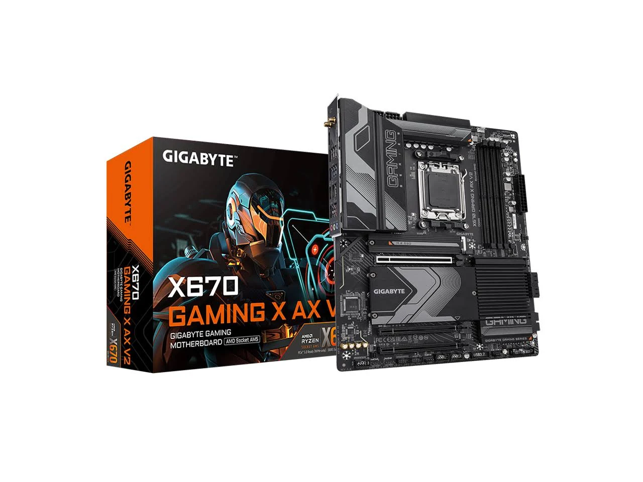 Gigabyte Ultra Durable X670 Gaming X AX V2 Gaming Desktop Motherboard - AMD X670 Chipsatz - Sockel AM5 - ATX - 5 Jahre Garantie